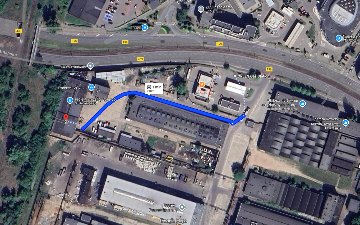 Dojazd do serwisu RAX Service